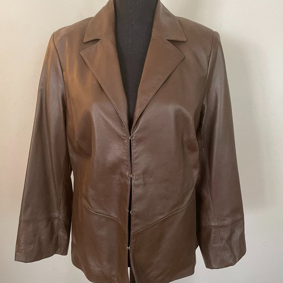 Doncaster Brown Leather Jacket - Picture 1 of 2